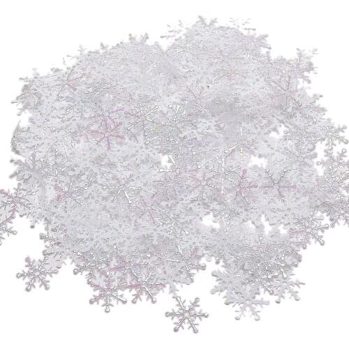 2 Packs 600PC Christmas Tree Decorations Snowflakes White Artificial Snow Christmas Decorations For Home New Year Agreeable