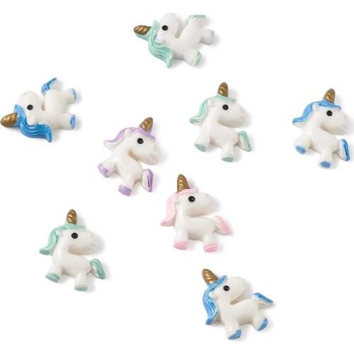 20Pcs Resin Beads Duck Popcorn No Hole/Undrilled Mixed Shapes Beads for DIY Jewelry Making Earring Charm Decoration