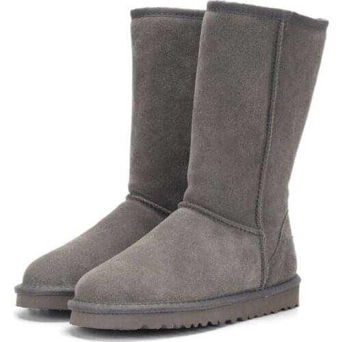 2021 Australia Genuine leather Fur Snow boots women Top High quality Boots Winter Boots for women Warm Botas Mujer large size