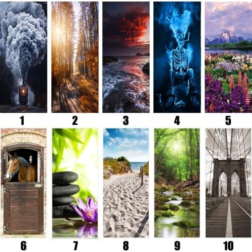 3D Door Mural Door Sticker Hot Wallpaper Mural Wall Stickers Wall Print Decal Wall Deco Wall Mural Photo self adhesive door wrap