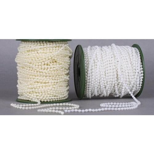 40m/roll Wedding party flower tree 4mm pearl Crystal Beads Garland Curtain Decoration Crystal thread Beaded strand curtain