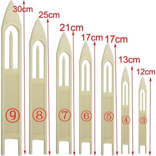 7 Pcs/Set Fishing Line Equipment Repair Netting Needle Shuttles White Plastic Fishing Accessory-Size:3#-9