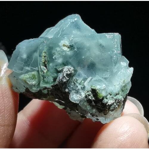 73.8gNatural transparent fluorite mineral stone home decoration ring vein healing geology teaching CRYSTAL QUARTZ GEM
