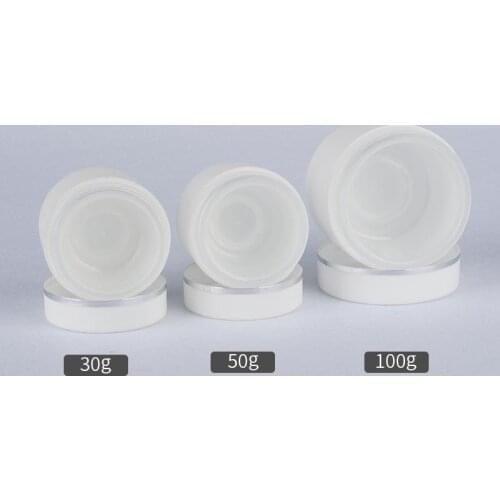 30G 50G 100G X 20 White Empty Skin Care Cream Plastic Containers Cosmetic Cream Jar Skin Care Bottle For Personal Care White Pot