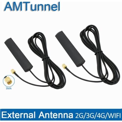 SMA 4G Antenna WiFi Antenna 3M cable 3G antenna 3dBi 3G 4G router external antenna for 3G 4G Huawei ZTE dongle USB modem 2pcs