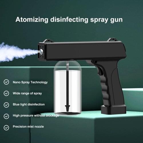 Electric Wireless Disinfection Sprayer Handheld Portable USB Rechargeable Spray Gun Nano Blue Light Atomizer Sprinkler 500ml