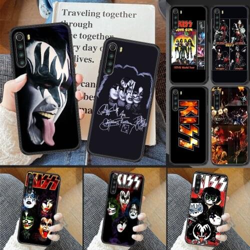Kiss Band Rock Phone case For Xiaomi Redmi Note 7 7A 8 8T 9 9A 9S 10 K30 Pro Ultra black tpu Etui fashion prime pretty