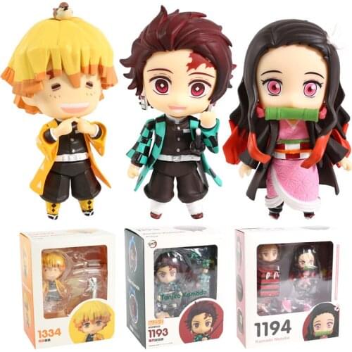 Demon Slayer Kamado Tanjirou 1193 Nezuko 1194 Zenitsu Agatsuma 1334 Q Ver Action Figure Figurine Collection Model Doll Toy Gift