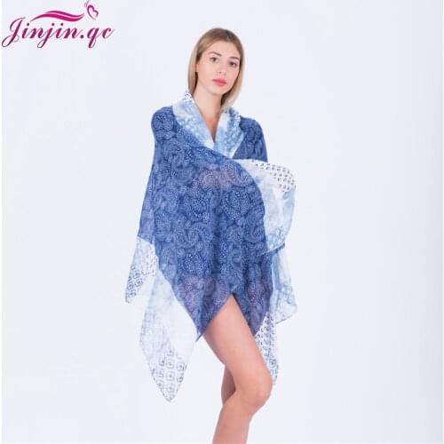Jinjin.QC 2019 Fashion Scarves and Wraps Women Scarf Cashew Print Floral Bandana Echarpe Foulard Femme Hijab Drop Shipping
