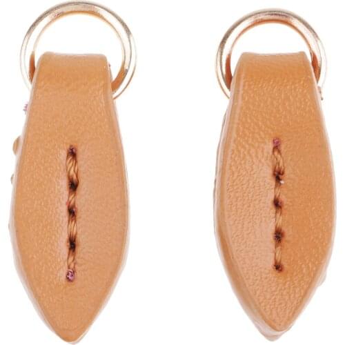 2 Pieces Zipper Pull Zipper Tags Cord Pulls Zipper Extension Zip Fixer Leather