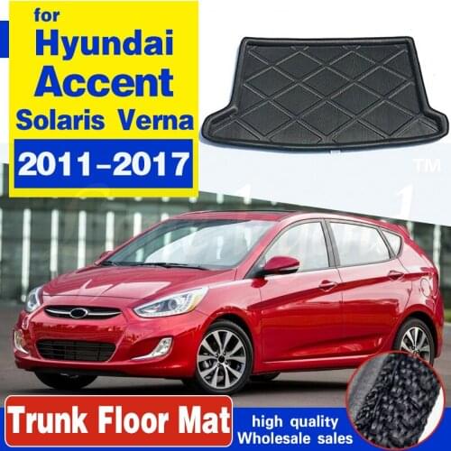 Rear Boot Cargo Liner Tray Trunk Luggage Floor Mat Pad Carpet Anti-dirty For Hyundai Accent Solaris Verna 2012 - 2017 Hatchback