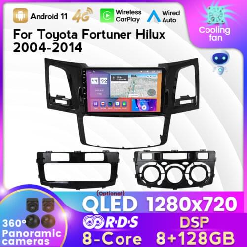 MEKEDE IPS 6+128G DSP Android11 Car Radio Multimedia Player for Toyota Fortuner Hilux 2004-2014 GPS Navigation Carplay Auto WIFI