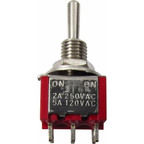 NEW 2pcs Mini Guitar Switch 2 Way Toggle Switch AC 120V/250V 5A/2A ON/ON Guitar Accessories