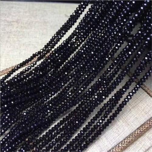 Newly dark blue chalcedony natural jades stone fashion stone 2*4mm faceted abacus loose beads diy lovely Jewelry 15" B572