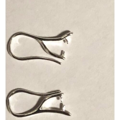 Wholesale 10PCS Lot 925 Sterling Silver Jewelry Findings Pinch Bail Hook Earring Ear Wires For Crystal Beads FY-03