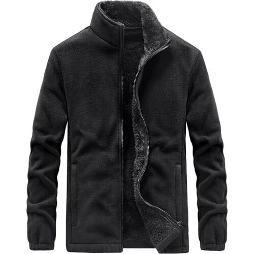 Autumn Winter Plush Jacket Fashion Stand Collar Liner Plus Velvet Winter Jacket Men Warm Parka Thickened Cold Protection Clothes