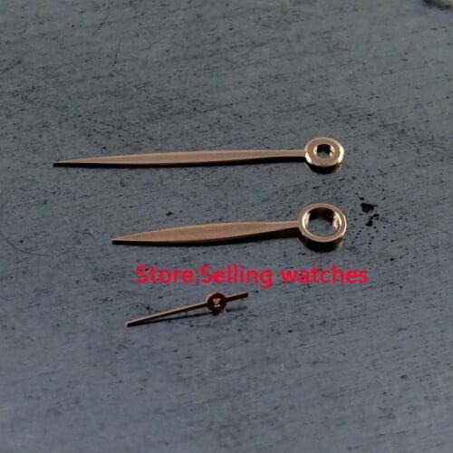 Parnis rose golden watch hands for 44mm case 6497 6498 st36 movment