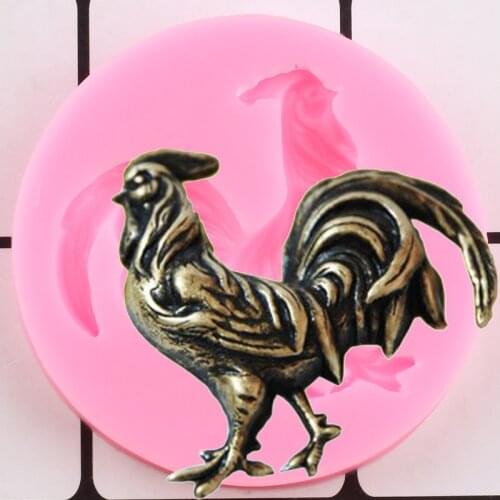 Cock Chicken Silicone Mold Rooster Fondant Molds Resin Clay Candy Chocolate Gumpaste Mould Sugarcraft Cake Decorating Tools