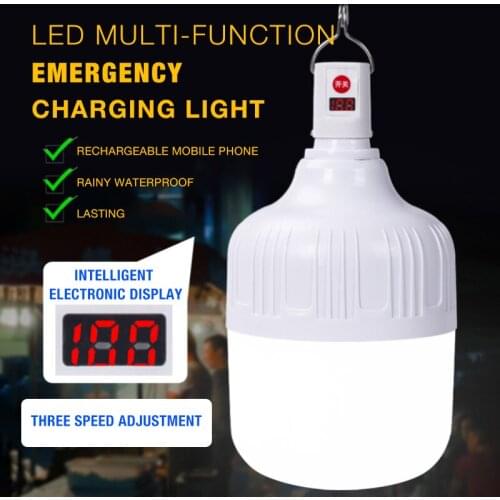 Portable Led Light Rechargeable Led Bulb Lamp Solar Charge Portable Emergency Night Market Light Outdoor Camping Light Solarlar