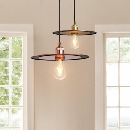 Simple Home Retro Matal Pendant Lamp Saucer Decoration Creative Loft Light Restaurant Light Free Shipping