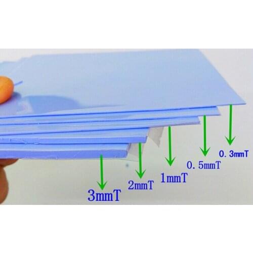 200*400mm 0.5/1.0/2.0/3.0/4.0/5.0mm High Thermal Conductivity Thermal Pads 3.6W GPU CPU Heatsink Cooling Conductive Silicone Pad