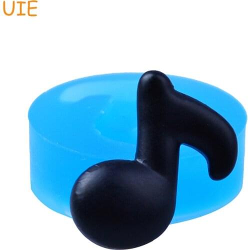 PYL716U 22.9mm Music Note Flexible Silicone Mold - Cupcake Topper, Fondant, Cake Decoration, Candy, Resin, Icing, Gum Paste Mold