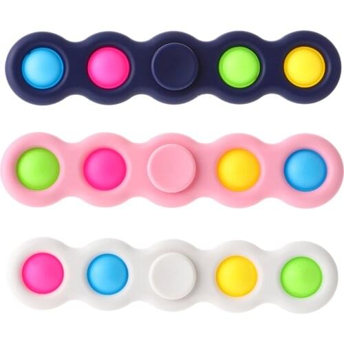 Rainbow Simple Dimple Push Bubble Fidget Sensory Toy Needs Stress Reliever Early Educational Autism Special Need Brinquedos