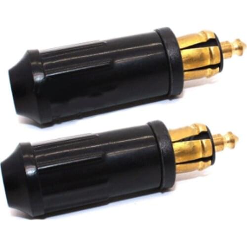 2Pcs DIY 12V Cigarette Lighter Adapter Male Plug European Type Connector Fits For BMW Motorcycles