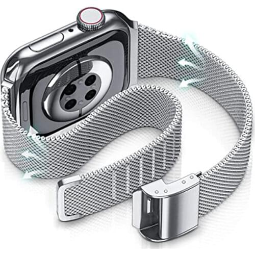 Metal Strap For Apple Watch SE Band 40mm Series 6 44mm Mesh Stainless Steel Bracelet For iWatch 5 4 Applewatch 3 Band 42mm 38mm