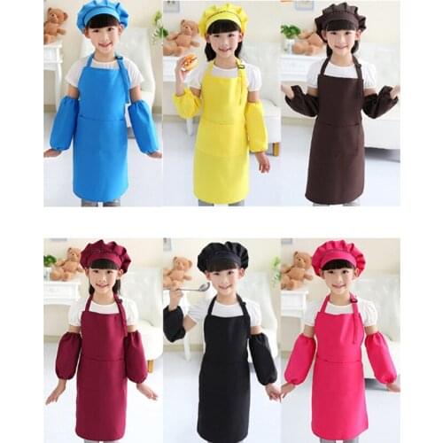1Set Multi-color Fashion childrens Salon Aprons Kitchen Apron Restaurant Kitchen Baking Waiter Apron