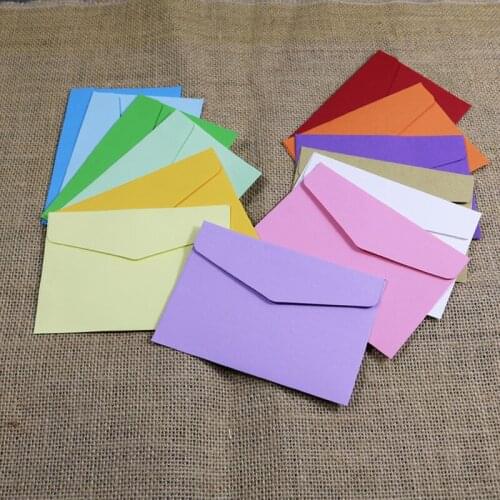 10pcs Small Paper Envelope Candy Colors Postcard Wedding Gift Invitation Envelope Office Stationery Paper Bag 11.5x8cm