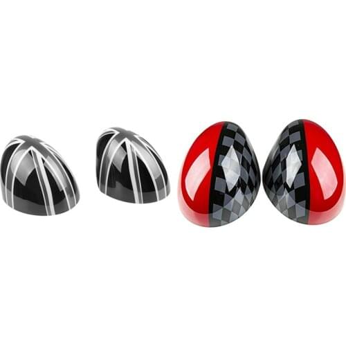 4 Pcs Car Door Side Mirror Cover Caps For Mini Cooper Hardtop F54 F55 F56 F57 F60 Series JCW Style