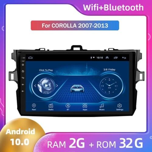 Android 10 Car Multimedia MP5 Player Autoradio for Toyota Carolla 2007 2008 2009 2010 2011 2012 2013 Android GPS car Navigation