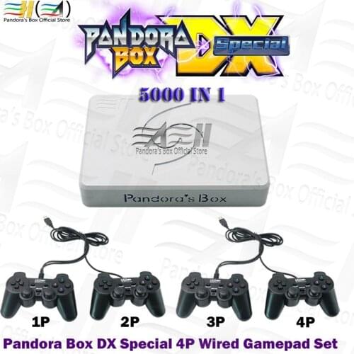 Pandora Box DX motherboard 2 Players wired gamepad Set wireless joypad 3000 in 1 support FBA MAME PS1 SFC/SNES MD game 3D tekken