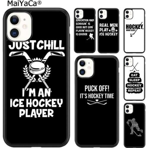 MaiYaCa Love Ice Hockey Quotes Phone Case Cover For iPhone SE 6 6s 7 8 plus X XR XS 11 12 pro max Samsung Galaxy S8 S9 S10 shell