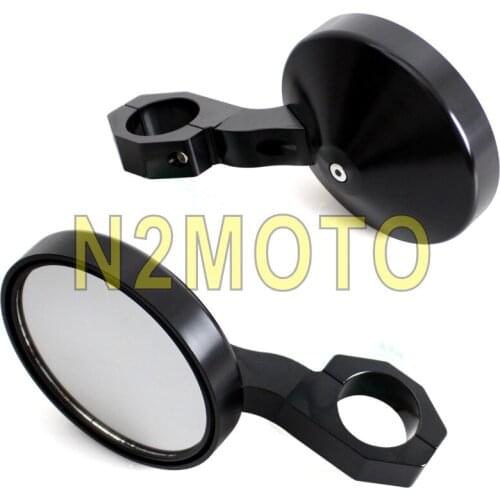 Black Aluminum Side Rear View Mirror 1.75" Roll Bar Clamp UTV Mirrors for Polaris Rangers RZR 900 XP1000 Arctic