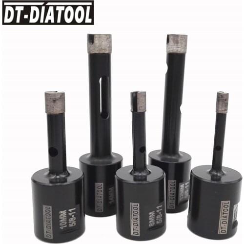DT-DIATOOL 1pc Solid or Crown Segments Hole Saw Welded Diamond Drilling Core Bits Wet 5/8-11 thread Drill Bits for Hard Granite