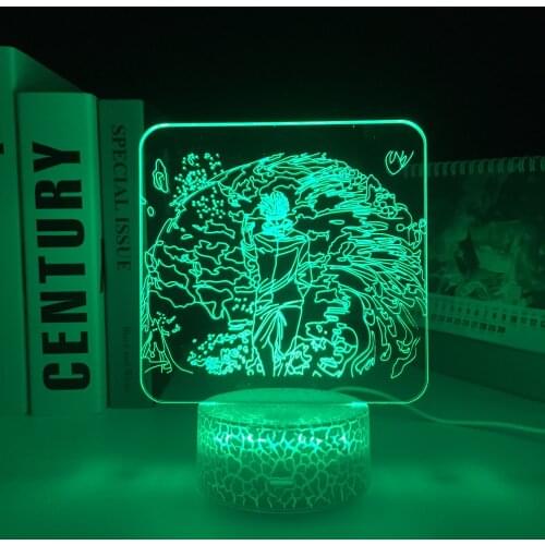 Jujutsu Kaisen Anime Figure Satoru Gojo 3D White Base LED Lamp for Bedroom Decor Nightlight Birthday Gift Room LED Table Lamp