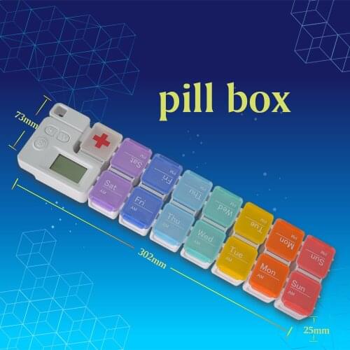 GREENWON 14 Grids Pills Box Travel Weekly Rainbow Pill Case Portable 7 Days Medicine Tablet Organizer Container Dispenser New