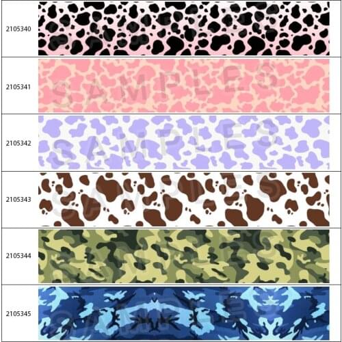 Exquisite Camouflage Printed Grosgrain Ribbon Satin Ribbon DIY Children Headwear Size 10