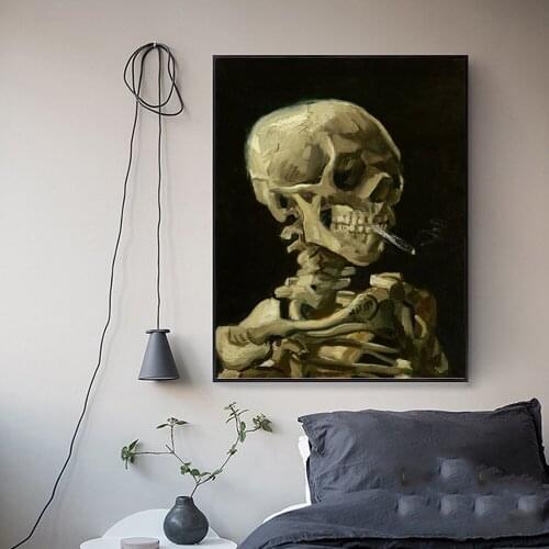 Vincent Van Gogh (Vincent Van Gogh) Skull Canvas Painting Wall Art Posters and Prints Canvas Painting Living Room Home Decor