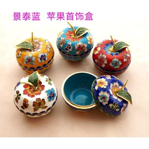 Cloisonne Apple Jewelry Box Decoration