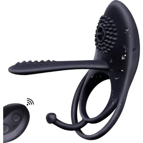 Remote Control Penis Ring Vibration Male Penis Lock Fine Delay G-spot Three-point Stimulus Sex Toys For Adult Couples Lock Ring