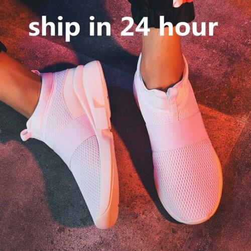 2020 Women Sneakers Vulcanized Shoes Sock Sneakers Women Summer Slip on Flat Shoes Women Plus Size Loafers Walking Flat Shoes