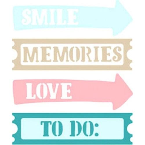 LOVE TO DO Arrow English Metal Cutting Dies 2021 New Diy Molds Scrapbooking Paper Making Die Cuts Crafts Christmas Dies