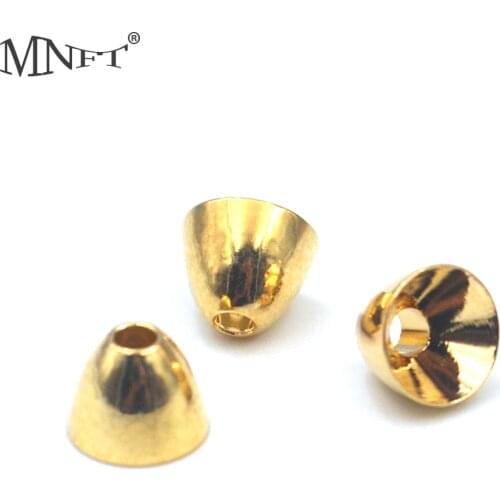 MNFT 10Pcs/lot High Quality Brass Cone Heads Beads Fly Tying Conheads Tubefly Head Tying Material