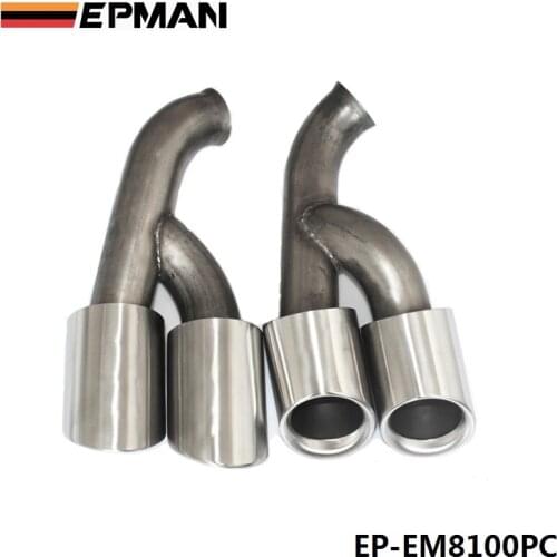 2pcs/set Modified Car Vehicle Exhaust Tail Muffler Tip Stainless Steel Pipe For Porsche 15 Cayenne EP-EM8100PC