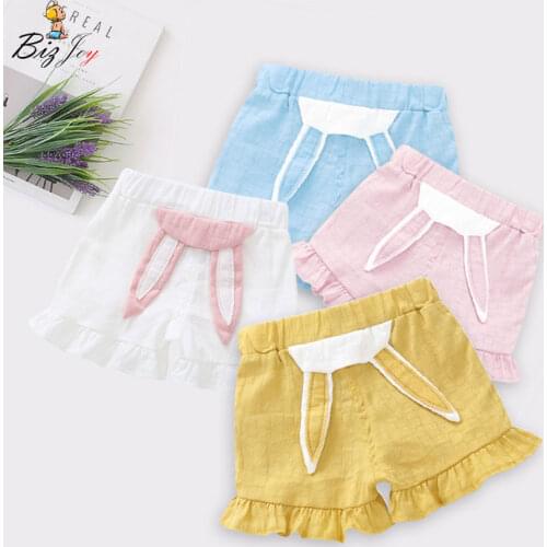 Fashion Baby Girls short Pants Casual Wear Kids Spring Summer Clothing Cute Rabbit Soft Cotton High Quality 0-3 years Clothes