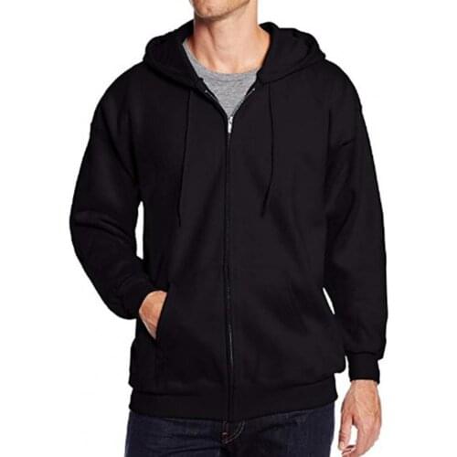 Male Coat Warm Mens Jacket Hooded Coat Hooded Long Sleeve Men Jacket Drawstring Zipper Casual Sweatshirt Male Hooded Tops Jacket