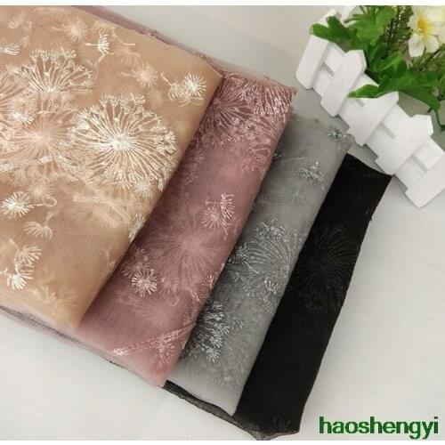 New fashion exquisite dandelion mesh embroidery lace apparel fabric